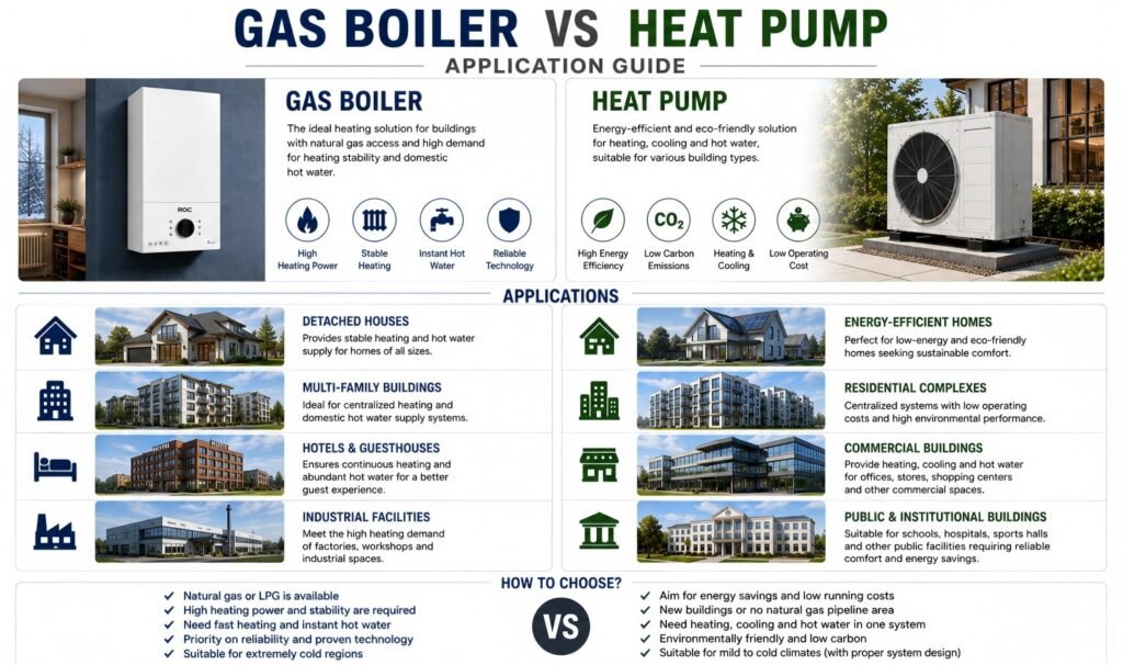 Gas Boiler vs Heat Pump: Which Heating System Is Right for Your Project? (2026 Guide) 4 s boiler and heat pump applications for residential and commercial projects